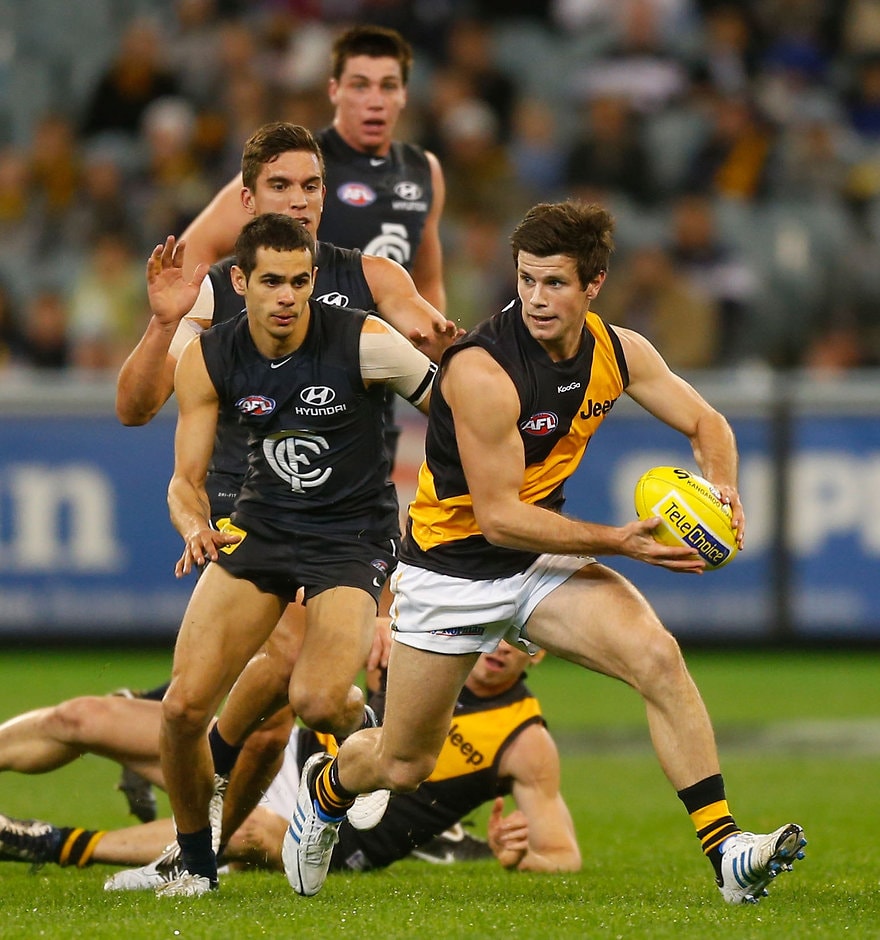 AFL 2012 Rd 18 - Carlton v Richmond Trent Cotchin will lead the Tigers into battle against Carlton - ${keywords}